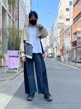 「RehersalL（リハーズオール）のアイテム」を使った、なべさん（レディース・161cm）の春コーディネート