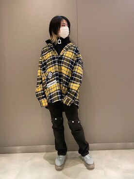 「STUD MUFFIN（スタッドマフィン）のアイテム」を使った、なべさん（レディース・161cm）の冬コーディネート