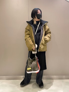 「TRANSIT（トランジット）のアイテム」を使った、なべさん（レディース・161cm）の冬コーディネート