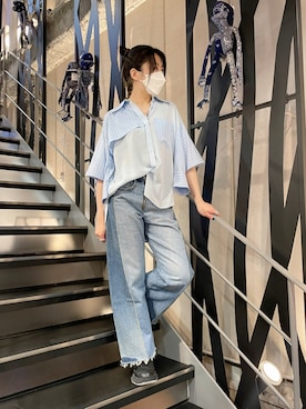 「RehersalL（リハーズオール）のアイテム」を使った、なべさん（レディース・161cm）の夏コーディネート