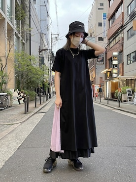 「Lucien Pellat-Finet（ルシアンペラフィネ）のアイテム（帽子）」を使った、なべさん（レディース・161cm）の春コーディネート