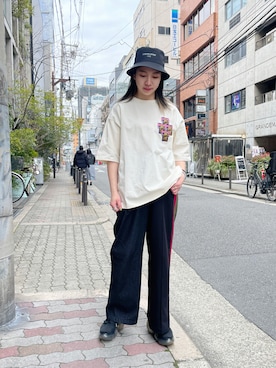 「Lucien Pellat-Finet（ルシアンペラフィネ）のアイテム（帽子）」を使った、なべさん（レディース・161cm）の冬コーディネート