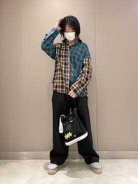 「OKERU（オケル）のアイテム」を使った、なべさん（レディース・161cm）の夏コーディネート