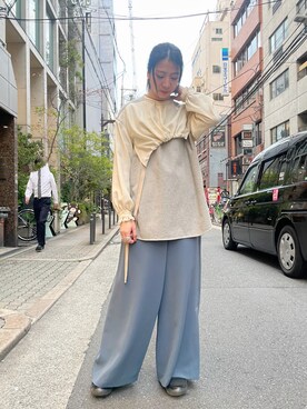 「RehersalL（リハーズオール）のアイテム」を使った、なべさん（レディース・161cm）の秋コーディネート