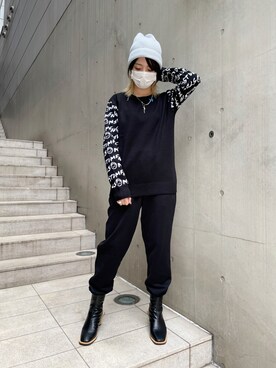 「STUD MUFFIN（スタッドマフィン）のアイテム」を使った、なべさん（レディース・161cm）の冬コーディネート