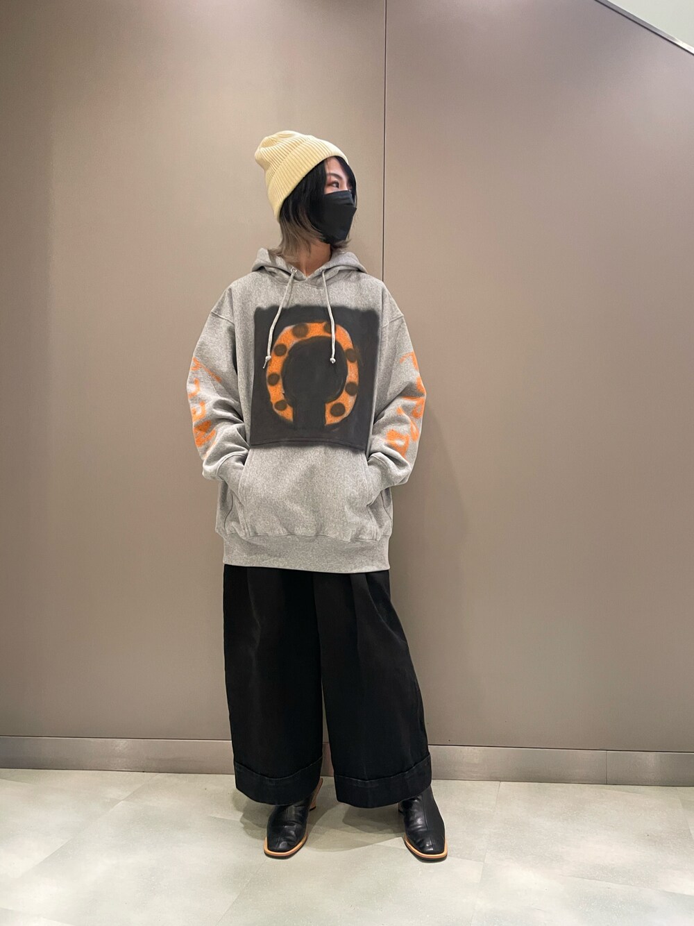 guernika グレー フード付きパーカー M GUERNIKA(ゲルニカ) プルオーバーパーカー ライトグレー サイズ XXL