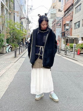 「RehersalL（リハーズオール）のアイテム」を使った、なべさん（レディース・161cm）の秋コーディネート