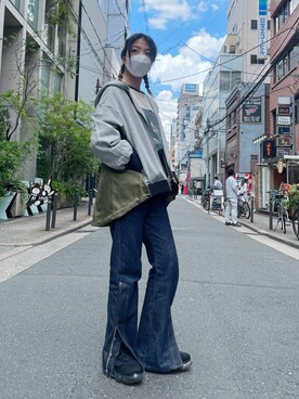 「Risley（リズレー）のアイテム」を使った、なべさん（レディース・161cm）の夏コーディネート