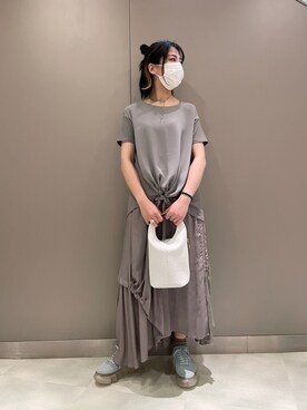 「TRANSIT（トランジット）のアイテム（トップス）」を使った、なべさん（レディース・161cm）の夏コーディネート