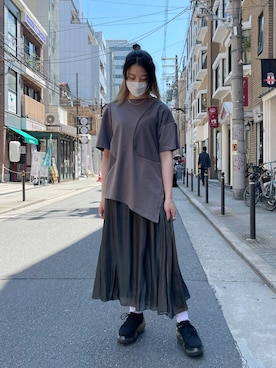 「RehersalL（リハーズオール）のアイテム」を使った、なべさん（レディース・161cm）の春コーディネート