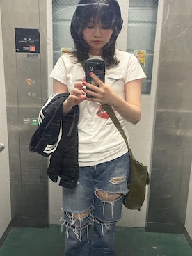 「乱痴気（ランチキ）のアイテム」を使った、まさん（レディース・160cm）の春コーディネート