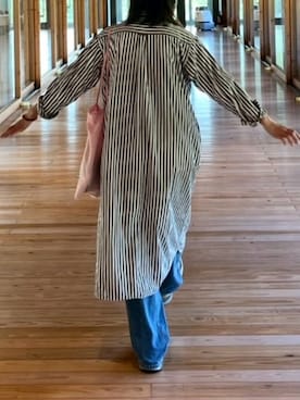 「アイテム（シャツワンピース）」を使った、Rabbitsekine🐰さん（レディース・163cm）の秋コーディネート