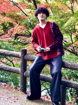 「Paraboot（パラブーツ）のアイテム（その他シューズ）」を使った、じゅんいちさん（メンズ・168cm）の秋コーディネート