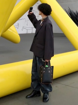 「迷彩」｜「アイテム（財布/小物）」を使った、じゅんいちさん（メンズ・168cm）の秋コーディネート