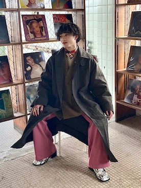 「重ね着ベストシーズン」｜「アイテム（その他アウター）」を使った、じゅんいちさん（メンズ・168cm）の秋コーディネート