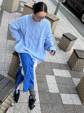 「アイテム（MA-1）」を使った、IMOKOさん（レディース・170cm）の冬コーディネート