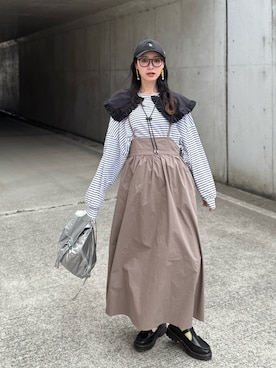 「アイテム（レッグウェア）」を使った、IMOKOさん（レディース・170cm）の秋コーディネート