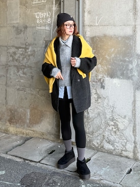 「Happy John（ハッピージョン）のアイテム」を使った、IMOKOさん（レディース・170cm）の冬コーディネート