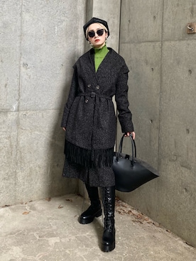 「CIEL'AIR（シエルエアー）のアイテム」を使った、IMOKOさん（レディース・170cm）の冬コーディネート