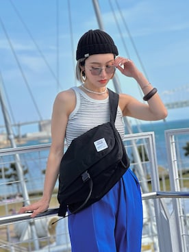 「Java（ジャバ）のアイテム（バッグ）」を使った、IMOKOさん（レディース・170cm）の夏コーディネート