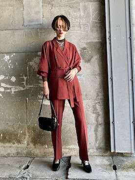 「STYLEMIXER（スタイルミキサー）のアイテム（その他アウター）」を使った、IMOKOさん（レディース・170cm）の秋コーディネート