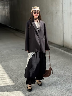 「CENE（セネ）のアイテム」を使った、IMOKOさん（レディース・170cm）の秋コーディネート