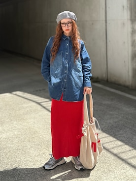 「アイテム（スカート）」を使った、IMOKOさん（レディース・170cm）の秋コーディネート