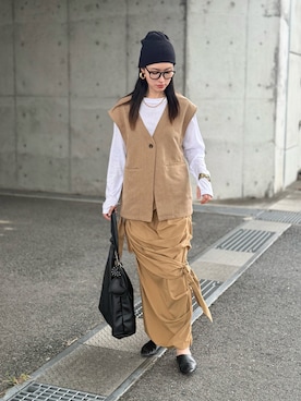 「アイテム（財布/小物）」を使った、IMOKOさん（レディース・170cm）の秋コーディネート