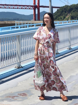 「アイテム（ワンピース）」を使った、IMOKOさん（レディース・170cm）の夏コーディネート