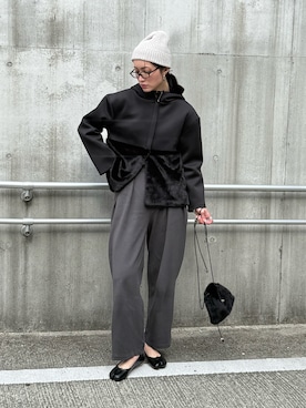 「アイテム（パンプス）」を使った、IMOKOさん（レディース・170cm）の冬コーディネート