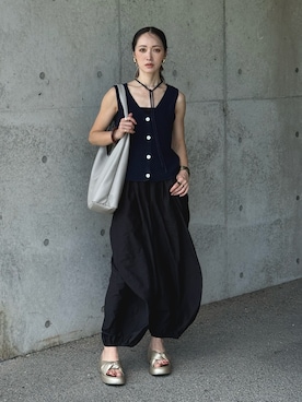 「アイテム（その他パンツ）」を使った、IMOKOさん（レディース・170cm）の夏コーディネート