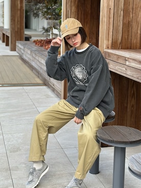 「春服デビュー宣言」｜「アイテム（帽子）」を使った、IMOKOさん（レディース・170cm）の春コーディネート