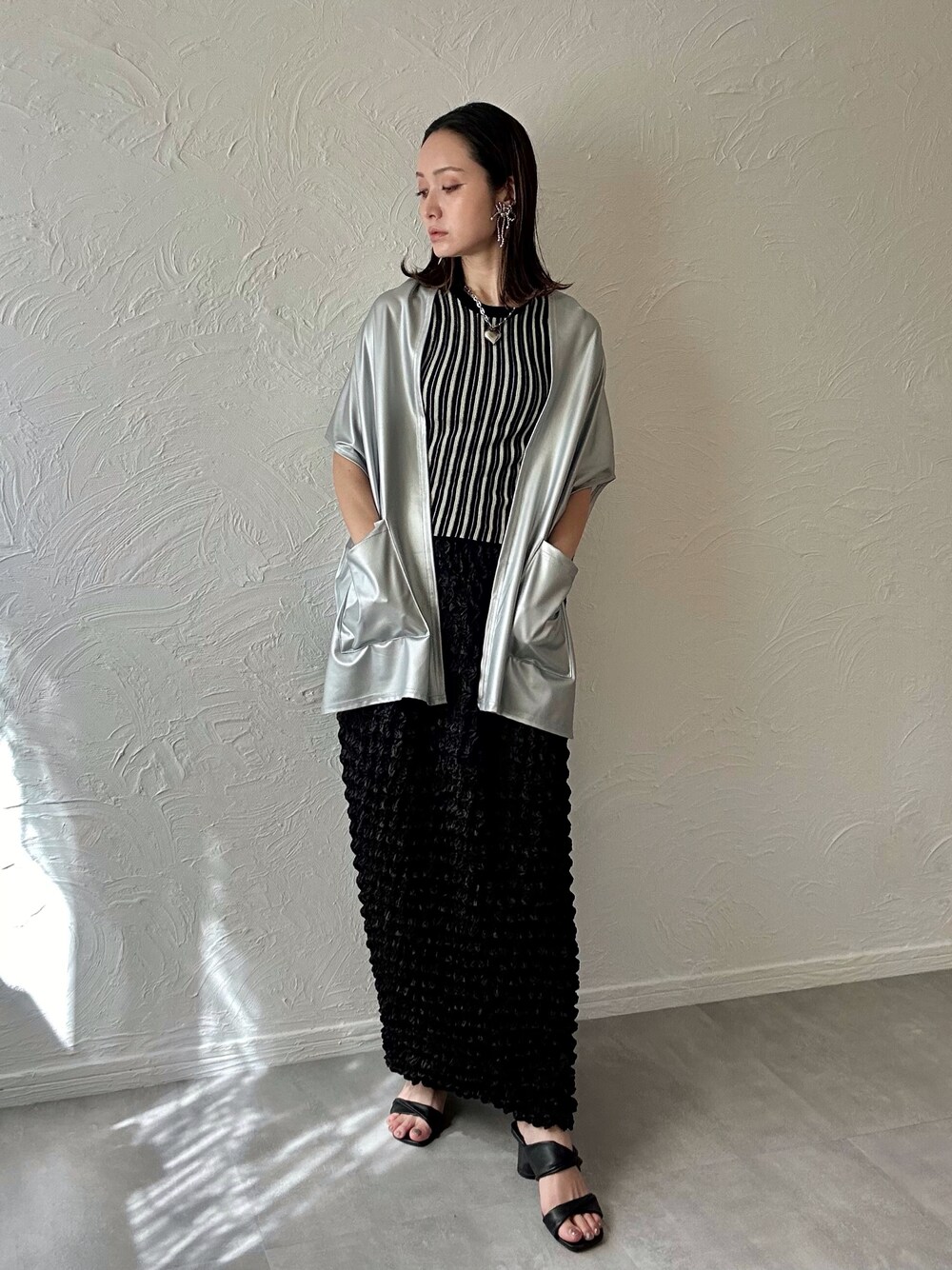 【美品✨】メゾンスペシャル トゲトゲニットスカート フリーサイズ MAISON SPECIAL（メゾンスペシャル）の「トゲトゲニットスカート