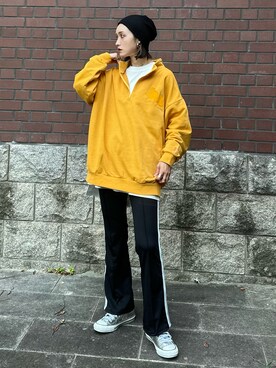 「Java（ジャバ）のアイテム（スウェット）」を使った、IMOKOさん（骨格ウェーブ・レディース・170cm）の冬コーディネート
