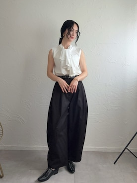 「deux amour（ドゥーザムール）のアイテム」を使った、IMOKOさん（レディース・170cm）の春コーディネート