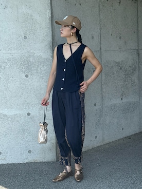 「アイテム（パンプス）」を使った、IMOKOさん（レディース・170cm）の夏コーディネート