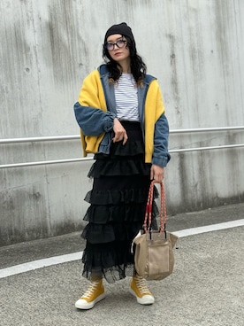 「wee9s（ウィークス）のアイテム」を使った、IMOKOさん（レディース・170cm）の冬コーディネート