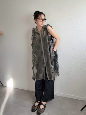 「deux amour（ドゥーザムール）のアイテム」を使った、IMOKOさん（レディース・170cm）の春コーディネート