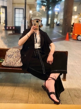 「ごきげんウィーク」｜「アイテム（タンクトップ）」を使った、IMOKOさん（レディース・170cm）の春コーディネート