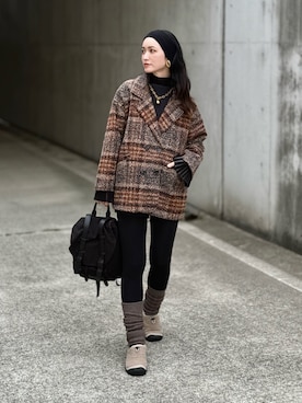 「アイテム（スリッポン）」を使った、IMOKOさん（レディース・170cm）の秋コーディネート