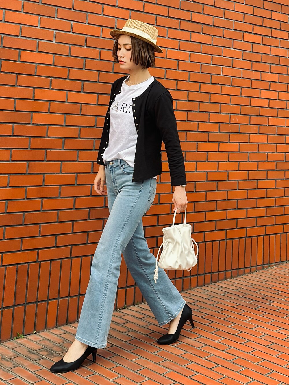 IMOKO｜agnes b.のカーディガン/ボレロを使ったコーディネート - WEAR