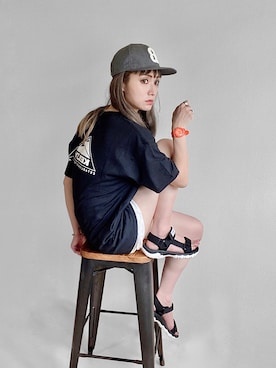 「ウィッグ」｜「アイテム（その他）」を使った、IMOKOさん（レディース・170cm）の夏コーディネート