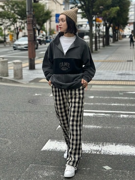 「Java（ジャバ）のアイテム（スウェット）」を使った、IMOKOさん（骨格ウェーブ・レディース・170cm）の秋コーディネート