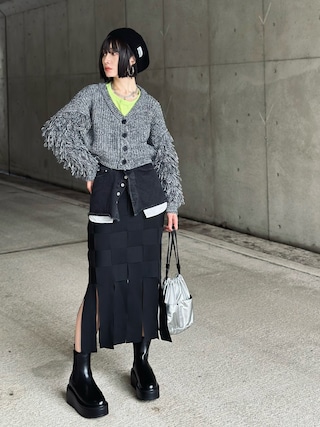 【さとみ】メゾンスペシャル ハンドバスケットフリンジスカート　ブラック 1729315781_320.jpg