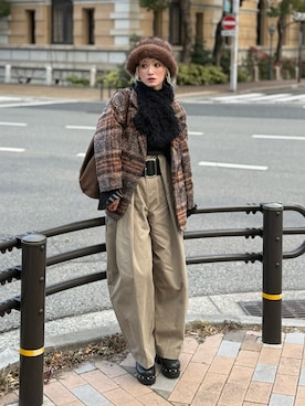 「PRANK PROJECT（プランクプロジェクト）のアイテム」を使った、IMOKOさん（レディース・170cm）の冬コーディネート