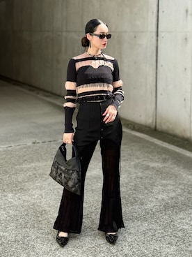 「アイテム（パンプス）」を使った、IMOKOさん（レディース・170cm）の秋コーディネート