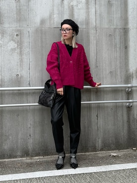 「アイテム（ピアス（両耳用））」を使った、IMOKOさん（レディース・170cm）の秋コーディネート