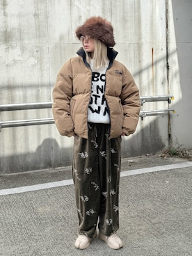 「アイテム（ダウンジャケット/コート）」を使った、IMOKOさん（レディース・170cm）の秋コーディネート