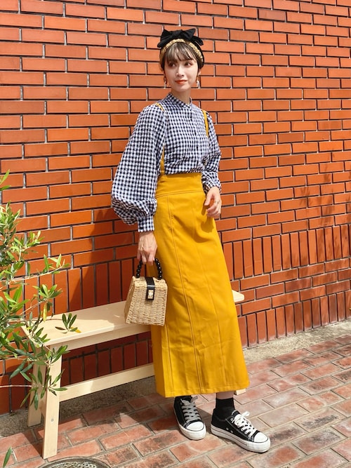 セットアップ対応】2way high waist tight skirt / 2WAYハイウエスト  