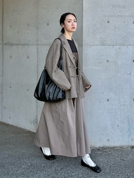 「アイテム（パンプス）」を使った、IMOKOさん（レディース・170cm）の秋コーディネート